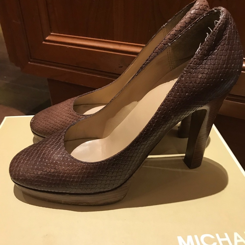 Michael Michael Kors Brown Python Pumps - image 3